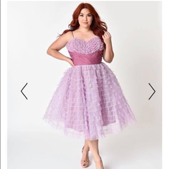 Unique Vintage Dresses & Skirts - Unique Vintage 1950s Lavender Cupcake Dress